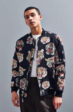 Publish Tiger Jeramiah Jacquard Embroidered Bomber Jacket Size Small